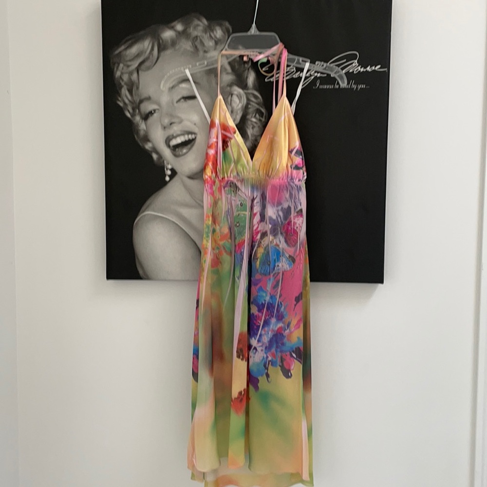 Floral halter dress size small